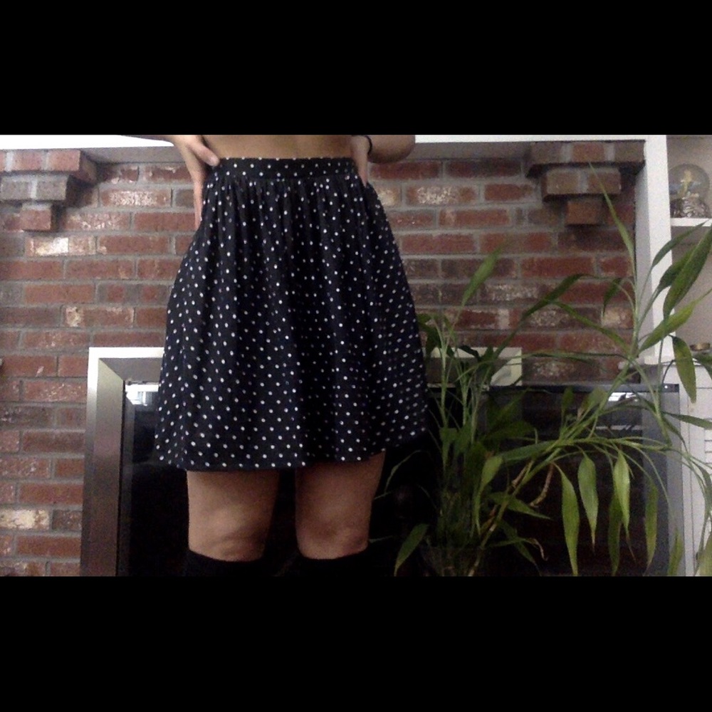 polka dot skater skirt
